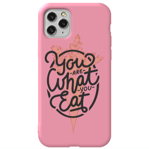 Apple iPhone 11 Pro You are What You Eat Pink Colored Silicone TPU Θήκη