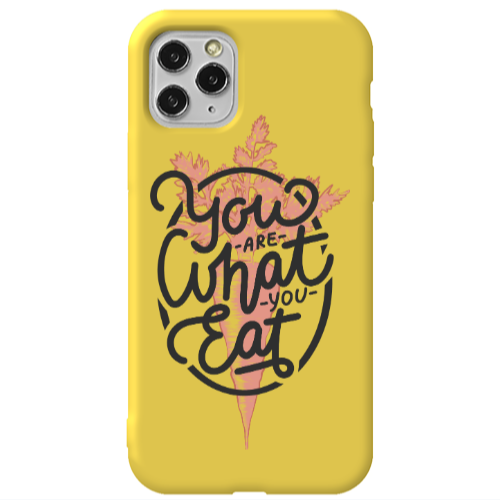 Apple iPhone 11 Pro You are What You Eat Yellow Colored Silicone TPU Θήκη
