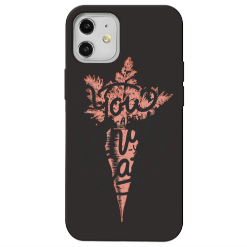 Apple iPhone 12 You are What You Eat Black Colored Silicone TPU Θήκη