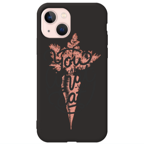 Apple iPhone 13 You are What You Eat Black Colored Silicone TPU Θήκη