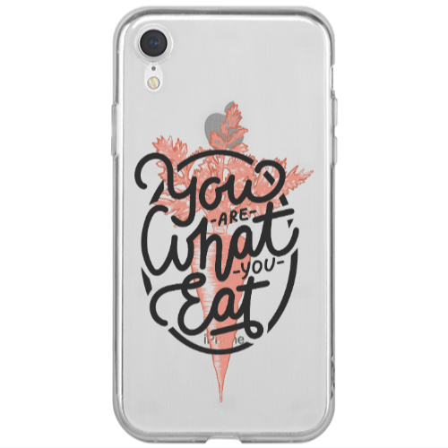 Apple iPhone Xr You are What You Eat Transparent Silicone TPU Θήκη