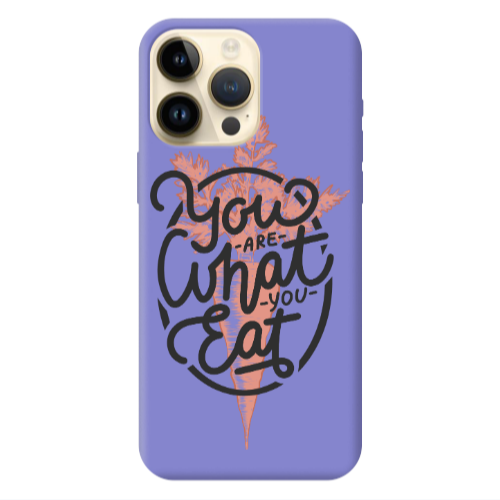 Apple iPhone 13 Pro Max You are What You Eat Purple Colored Silicone TPU Θήκη