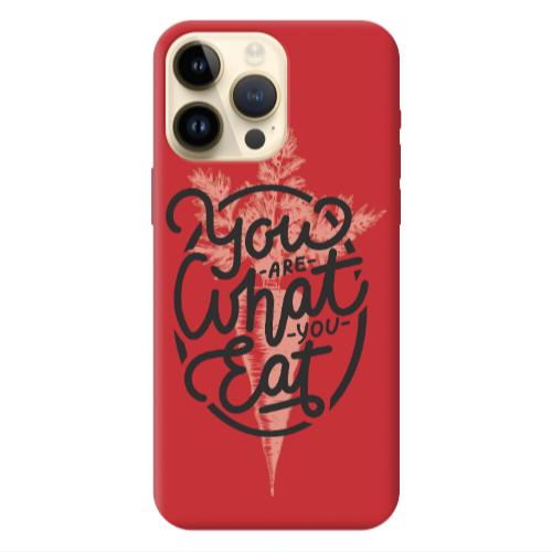 Apple iPhone 13 Pro Max You are What You Eat Red Colored Silicone TPU Θήκη