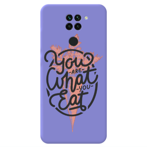 Xiaomi Redmi Note 9 You are What You Eat Purple Colored Silicone TPU Θήκη