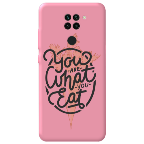 Xiaomi Redmi Note 9 You are What You Eat Pink Colored Silicone TPU Θήκη