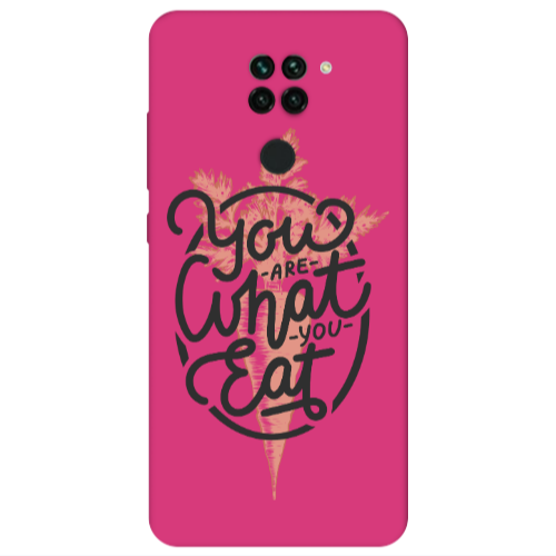 Xiaomi Redmi Note 9 You are What You Eat Fuchsia Colored Silicone TPU Θήκη