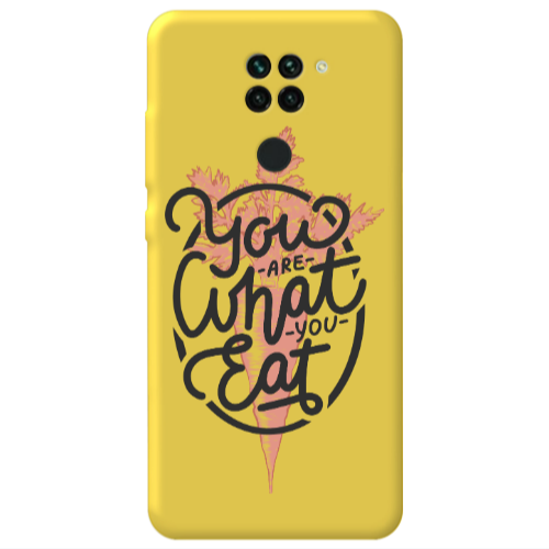Xiaomi Redmi Note 9 You are What You Eat Yellow Colored Silicone TPU Θήκη