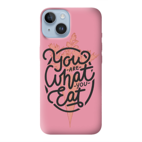 Apple iPhone 14  You are What You Eat Pink Colored Silicone TPU Θήκη