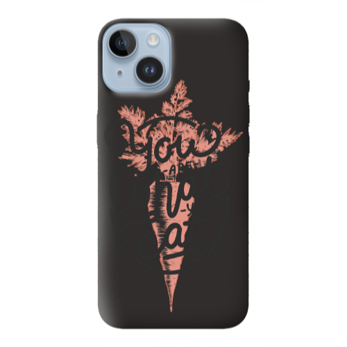 Apple iPhone 14  You are What You Eat Black Colored Silicone TPU Θήκη