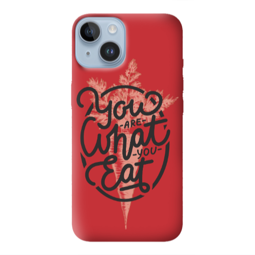 Apple iPhone 14 Plus You are What You Eat Red Colored Silicone TPU Θήκη