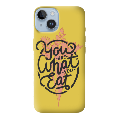 Apple iPhone 14 Plus You are What You Eat Yellow Colored Silicone TPU Θήκη
