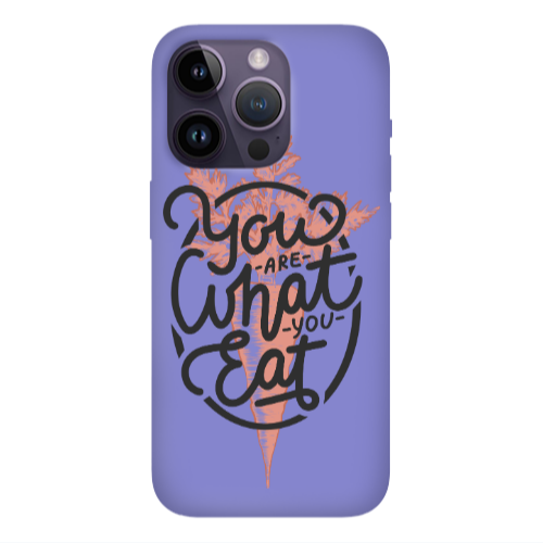 Apple iPhone 14 Pro  You are What You Eat Purple Colored Silicone TPU Θήκη