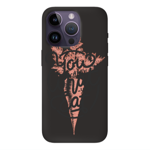Apple iPhone 14 Pro  You are What You Eat Black Colored Silicone TPU Θήκη
