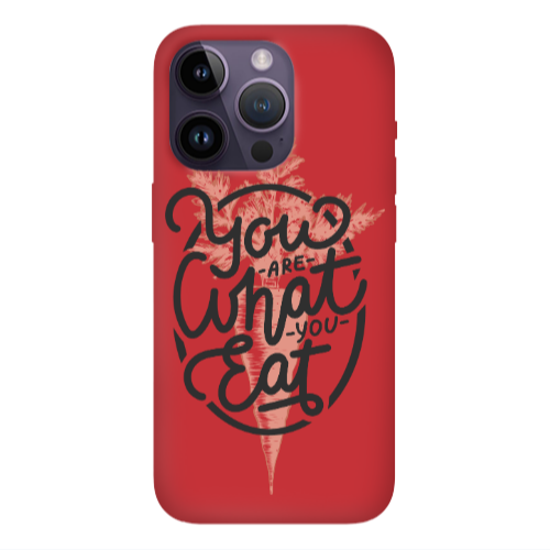 Apple iPhone 14 Pro Max You are What You Eat Red Colored Silicone TPU Θήκη
