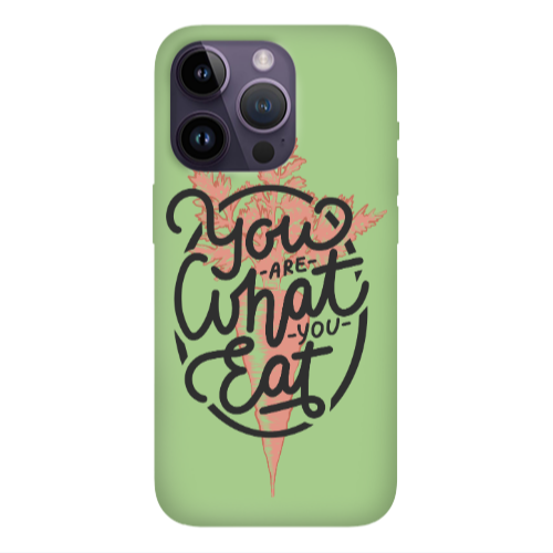 Apple iPhone 14 Pro Max You are What You Eat Light Green Colored Silicone TPU Θήκη