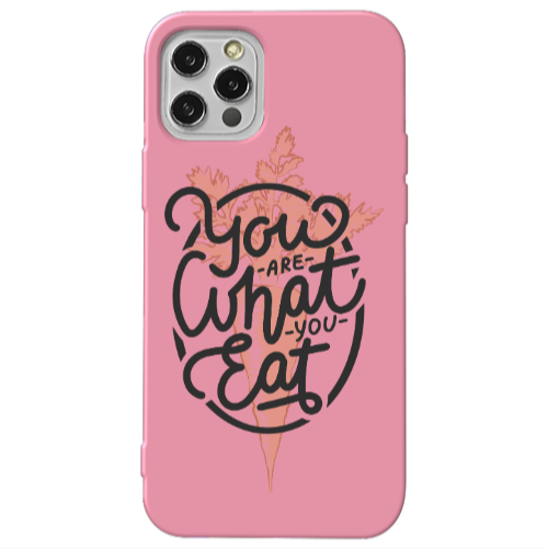 Apple iPhone 13 Pro You are What You Eat Pink Colored Silicone TPU Θήκη