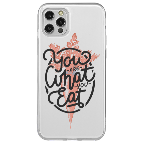 Apple iPhone 12 Pro You are What You Eat Transparent Silicone TPU Θήκη