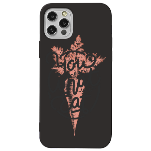 Apple iPhone 12 Pro You are What You Eat Black Colored Silicone TPU Θήκη