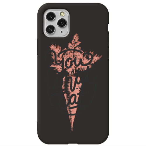 Apple iPhone 11 Pro Max You are What You Eat Black Colored Silicone TPU Θήκη