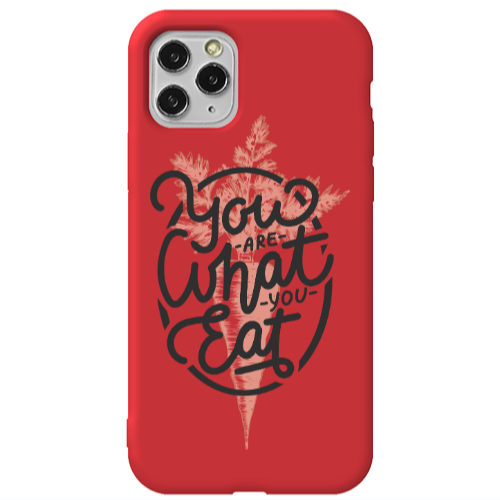 Apple iPhone 11 Pro Max You are What You Eat Red Colored Silicone TPU Θήκη