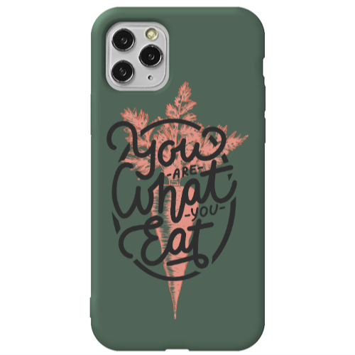 Apple iPhone 11 Pro Max You are What You Eat Dark Green Colored Silicone TPU Θήκη