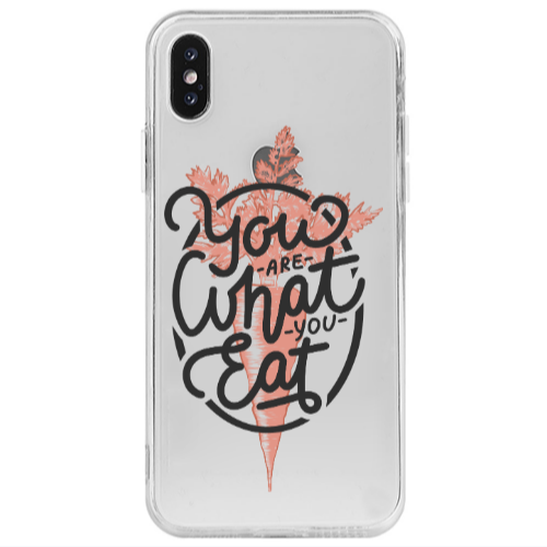 Apple iPhone Xs Max You are What You Eat Transparent Silicone TPU Θήκη
