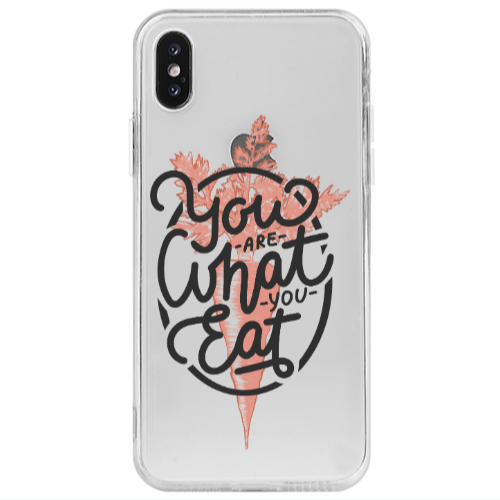 Apple iPhone Xs You are What You Eat Transparent Silicone TPU Θήκη