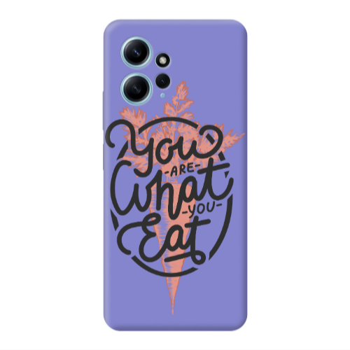 Xiaomi Redmi Note 12 4G You are What You Eat Purple Colored Silicone TPU Θήκη