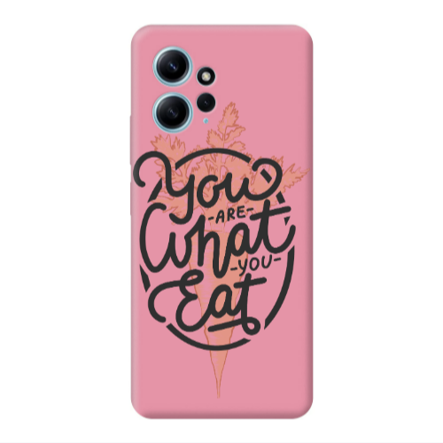 Xiaomi Redmi Note 12 4G You are What You Eat Pink Colored Silicone TPU Θήκη