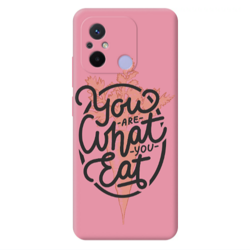 Xiaomi Redmi 12C You are What You Eat Pink Colored Silicone TPU Θήκη