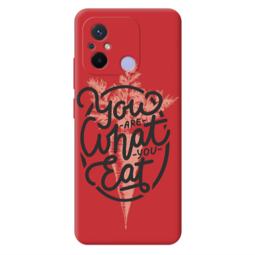 Xiaomi Redmi 12C You are What You Eat Red Colored Silicone TPU Θήκη