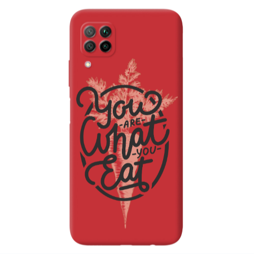 Huawei P40 Lite You are What You Eat Red Colored Silicone TPU Θήκη