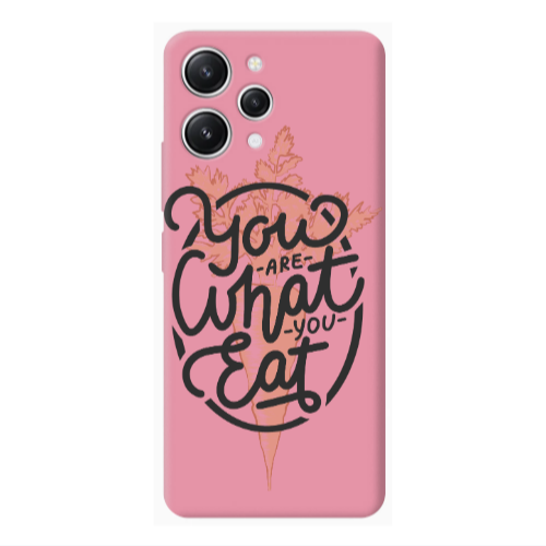Xiaomi Redmi 12 You are What You Eat Pink Colored Silicone TPU Θήκη