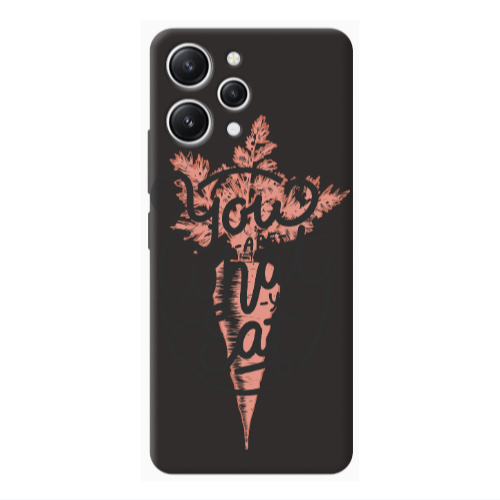 Xiaomi Redmi 12 You are What You Eat Black Colored Silicone TPU Θήκη