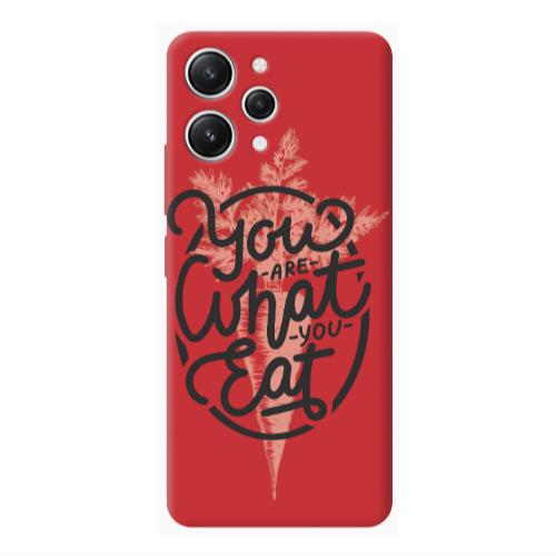 Xiaomi Redmi 12 You are What You Eat Red Colored Silicone TPU Θήκη