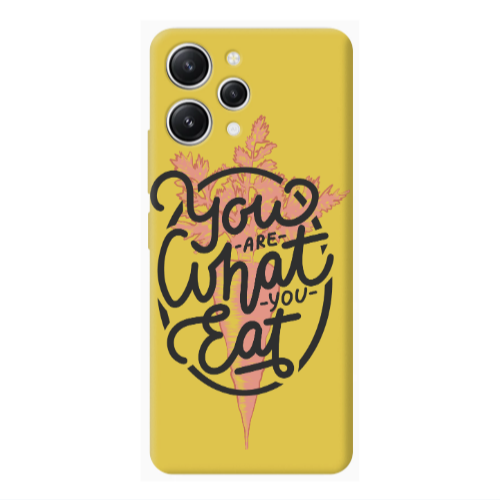 Xiaomi Redmi 12 You are What You Eat Yellow Colored Silicone TPU Θήκη