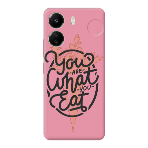 Xiaomi Redmi 13C You are What You Eat Pink Colored Silicone TPU Θήκη