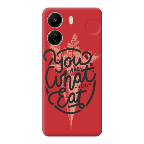 Xiaomi Redmi 13C You are What You Eat Red Colored Silicone TPU Θήκη