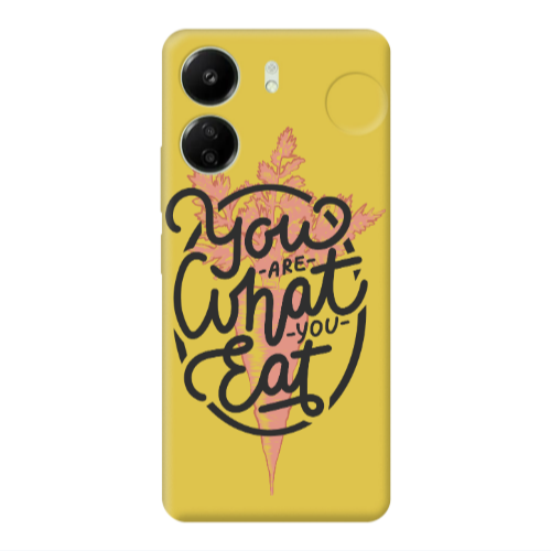 Xiaomi Redmi 13C You are What You Eat Yellow Colored Silicone TPU Θήκη