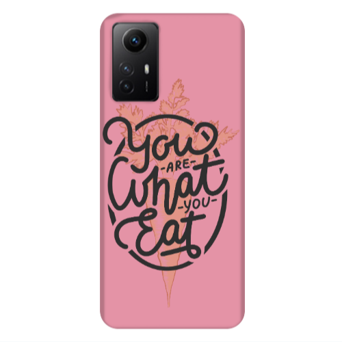 Xiaomi Redmi Note 12s You are What You Eat Pink Colored Silicone TPU Θήκη