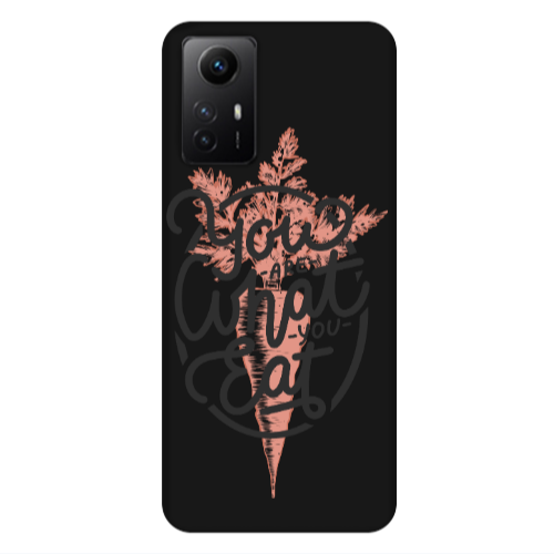 Xiaomi Redmi Note 12s You are What You Eat Black Colored Silicone TPU Θήκη