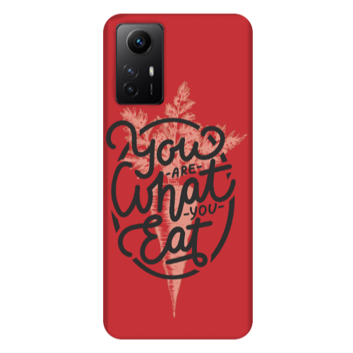 Xiaomi Redmi Note 12s You are What You Eat Red Colored Silicone TPU Θήκη