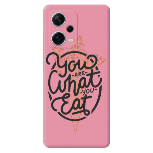 Xiaomi Poco X5 You are What You Eat Pink Colored Silicone TPU Θήκη