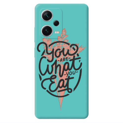 Xiaomi Poco X5 You are What You Eat Turquoise Colored Silicone TPU Θήκη