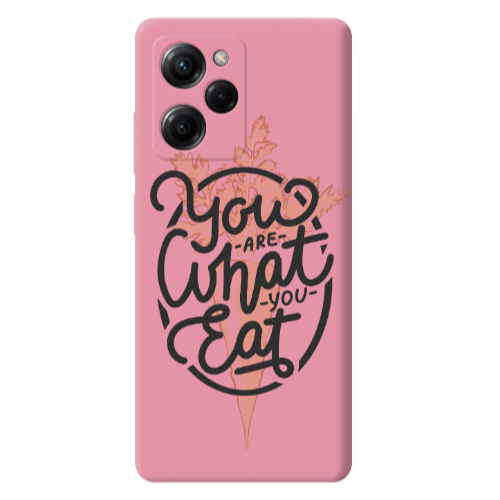 Xiaomi Poco X5 Pro You are What You Eat Pink Colored Silicone TPU Θήκη