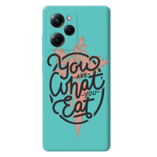 Xiaomi Poco X5 Pro You are What You Eat Turquoise Colored Silicone TPU Θήκη