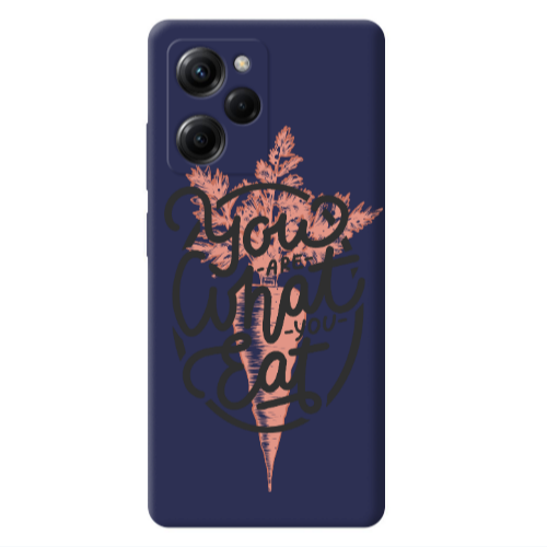 Xiaomi Poco X5 Pro You are What You Eat Dark blue Colored Silicone TPU Θήκη