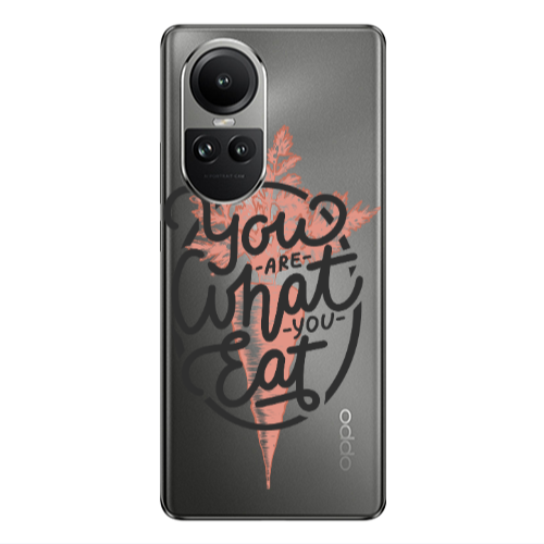 Oppo Reno10 5G You are What You Eat Transparent Silicone TPU Θήκη