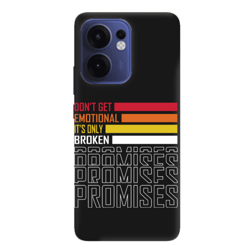 Oppo Reno13 FS Dont Get Emotional Black Colored Silicone TPU Θήκη