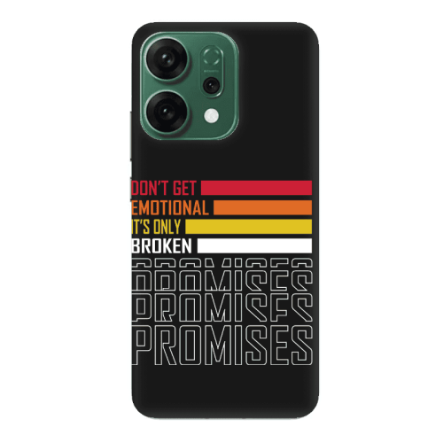 Oppo RENO 14 Dont Get Emotional Black Colored Silicone TPU Θήκη